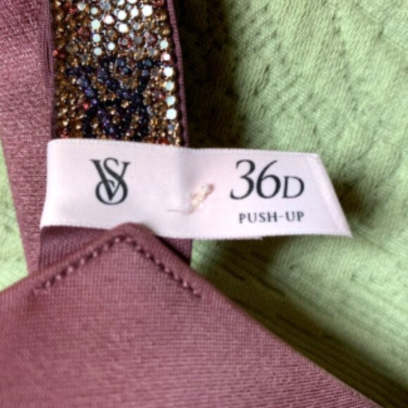 Victorias Secret Very Sexy Shine Strap Purple Vapor Bombshell PushUp Bra 36D Set - Picture 8 of 14